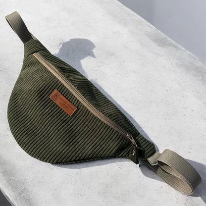 Sac banane - Velours Kaki