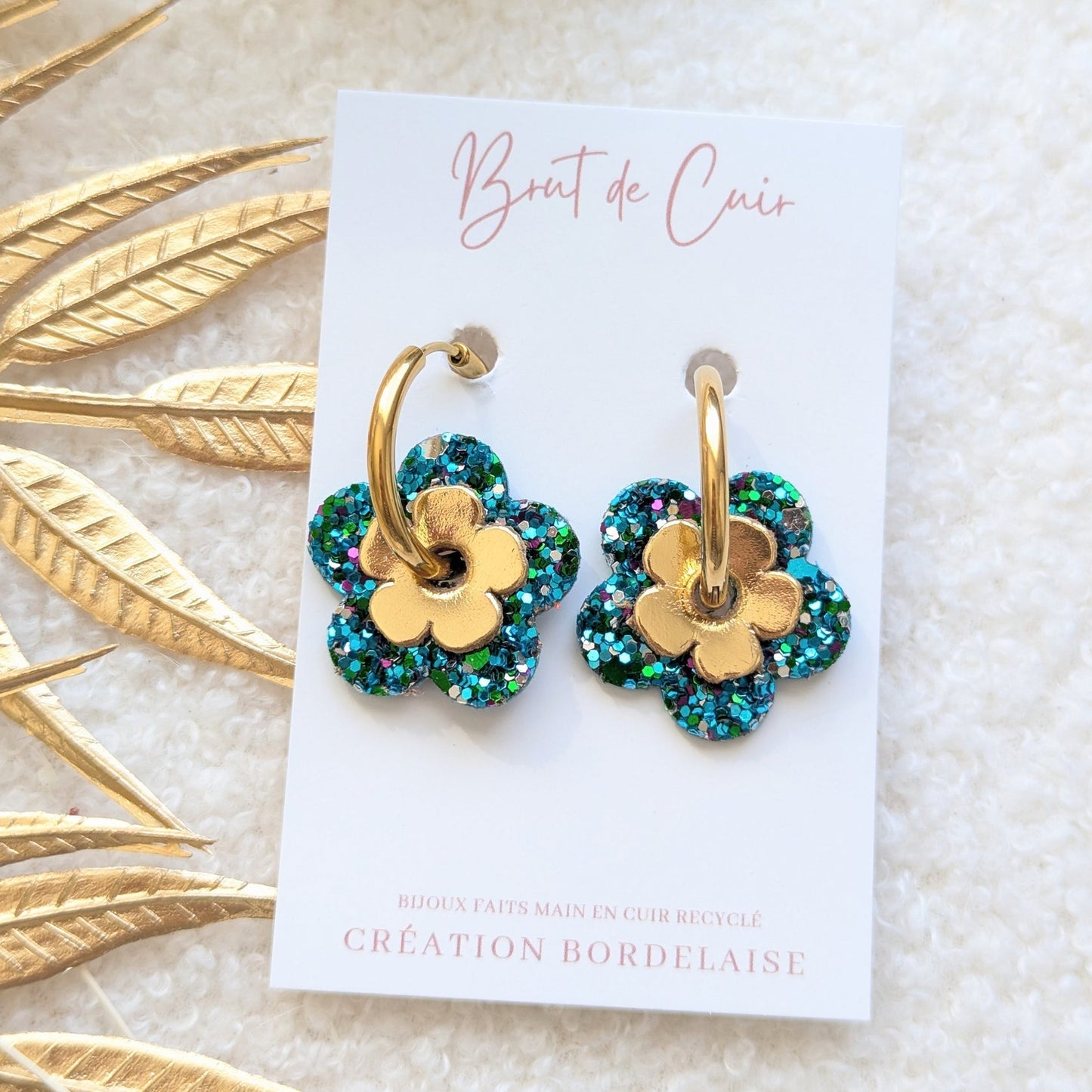 Boucles d'oreilles Flo turquoise