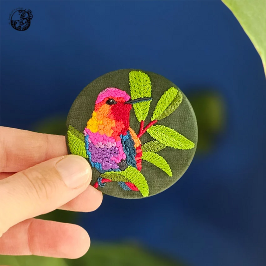 Broche grand format Colibri