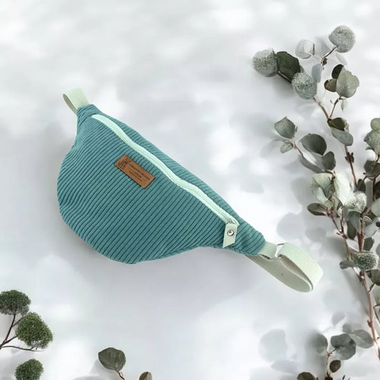 Sac banane - Velours Céladon