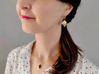 Boucles d’oreilles l’harmonieuse blanc