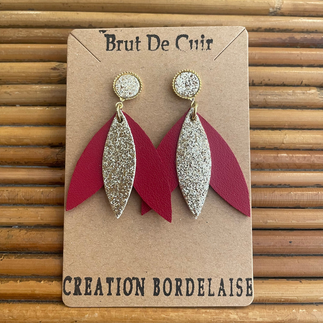 Boucles d'oreilles Alix rouge