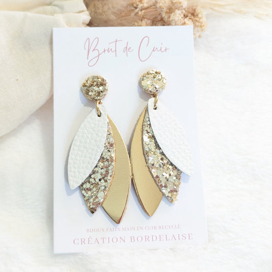 Boucles d'oreilles Angie blanc