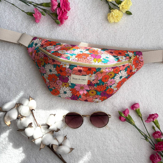 Sac banane - Fleurs multicolore