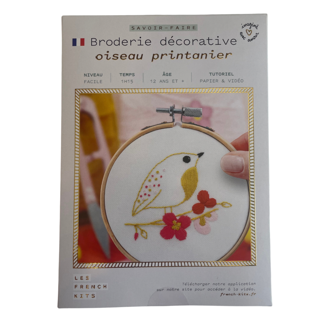 Kit de broderie Oiseau printanier
