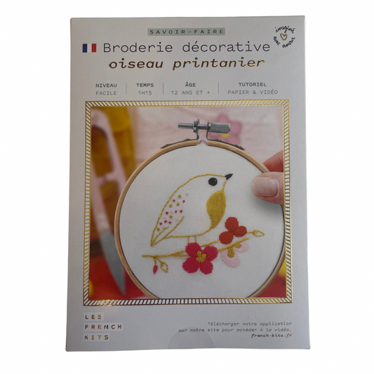 Kit de broderie Oiseau printanier