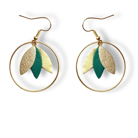 Boucles d’oreilles Louise vert
