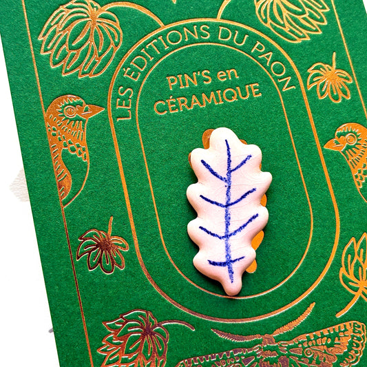 Pin’s en céramique feuille