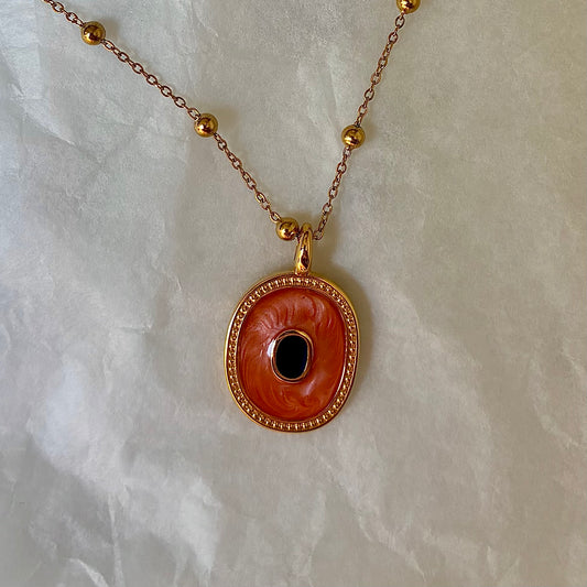 Collier Cyclope orange