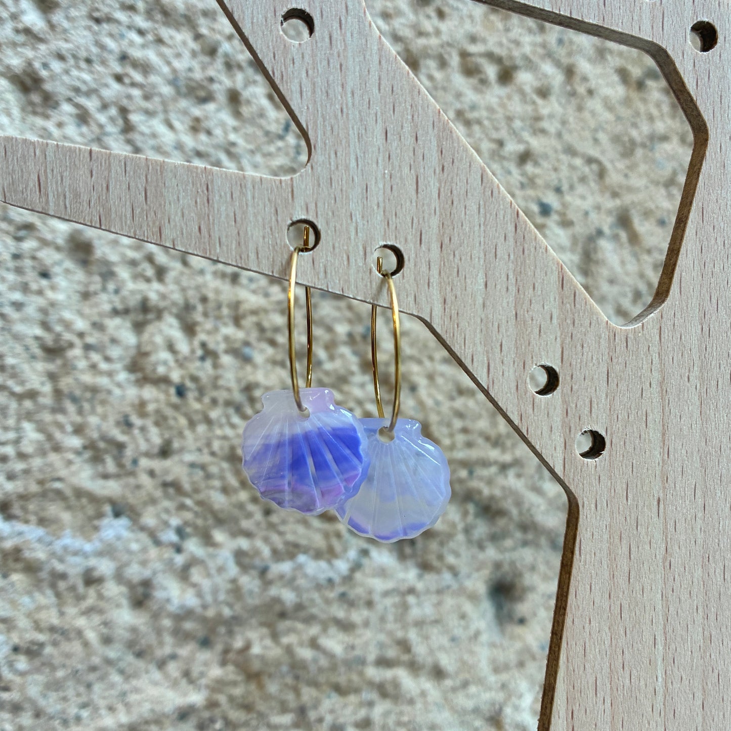 Boucles d’oreilles Ariel violet