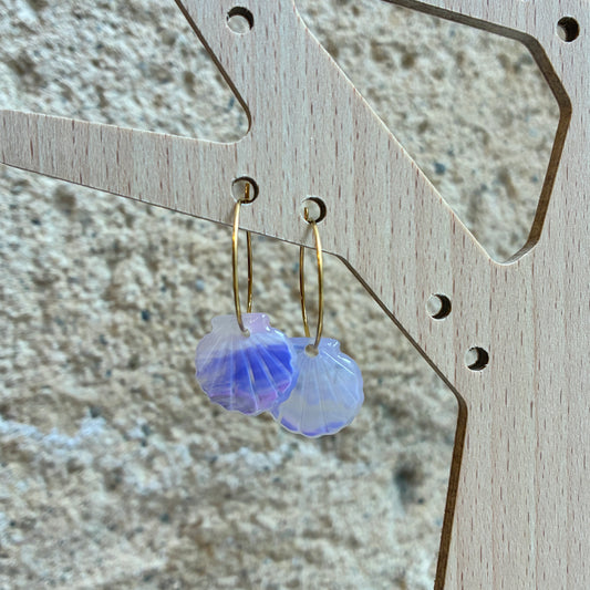 Boucles d’oreilles Ariel violet