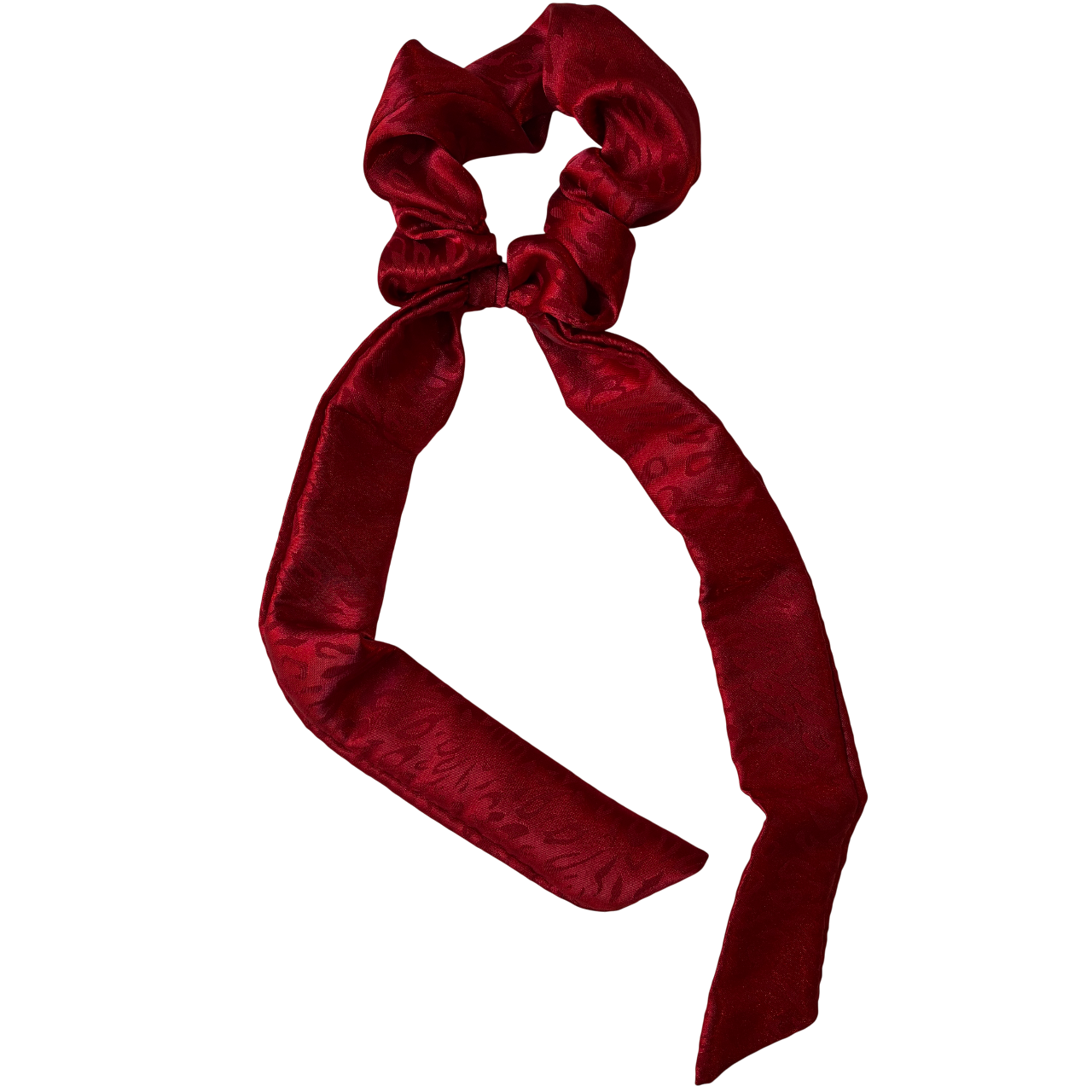 Chouchou ruban Léo satin rouge