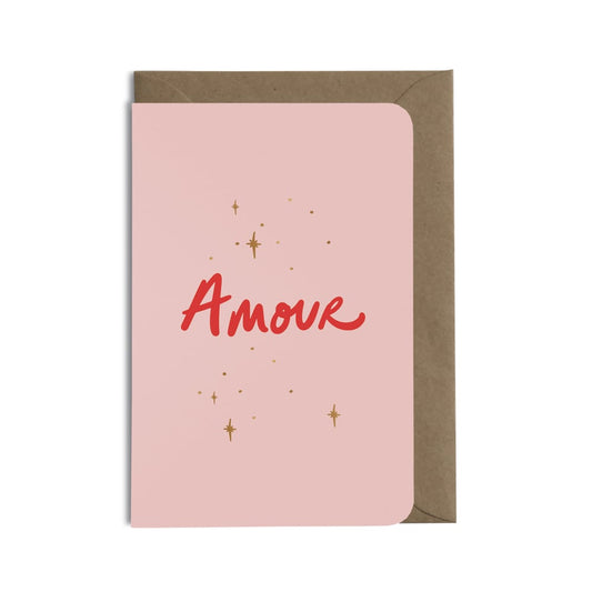 Carte double avec enveloppe - Amour