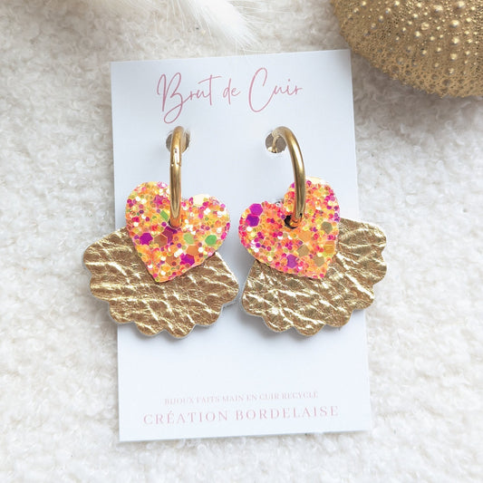 Boucles d'oreilles Gina orange
