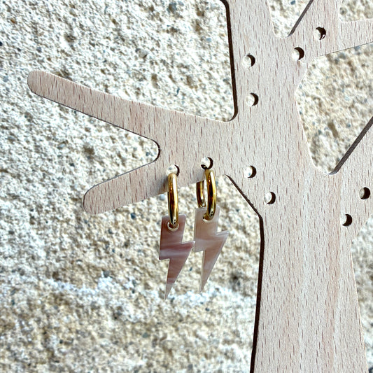 Boucles d’oreilles Éclairs crème