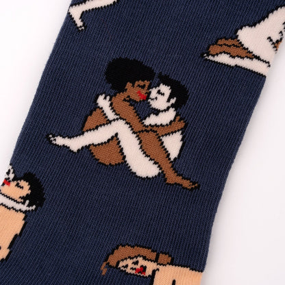 Chaussettes Kamasutra bleu T35-44