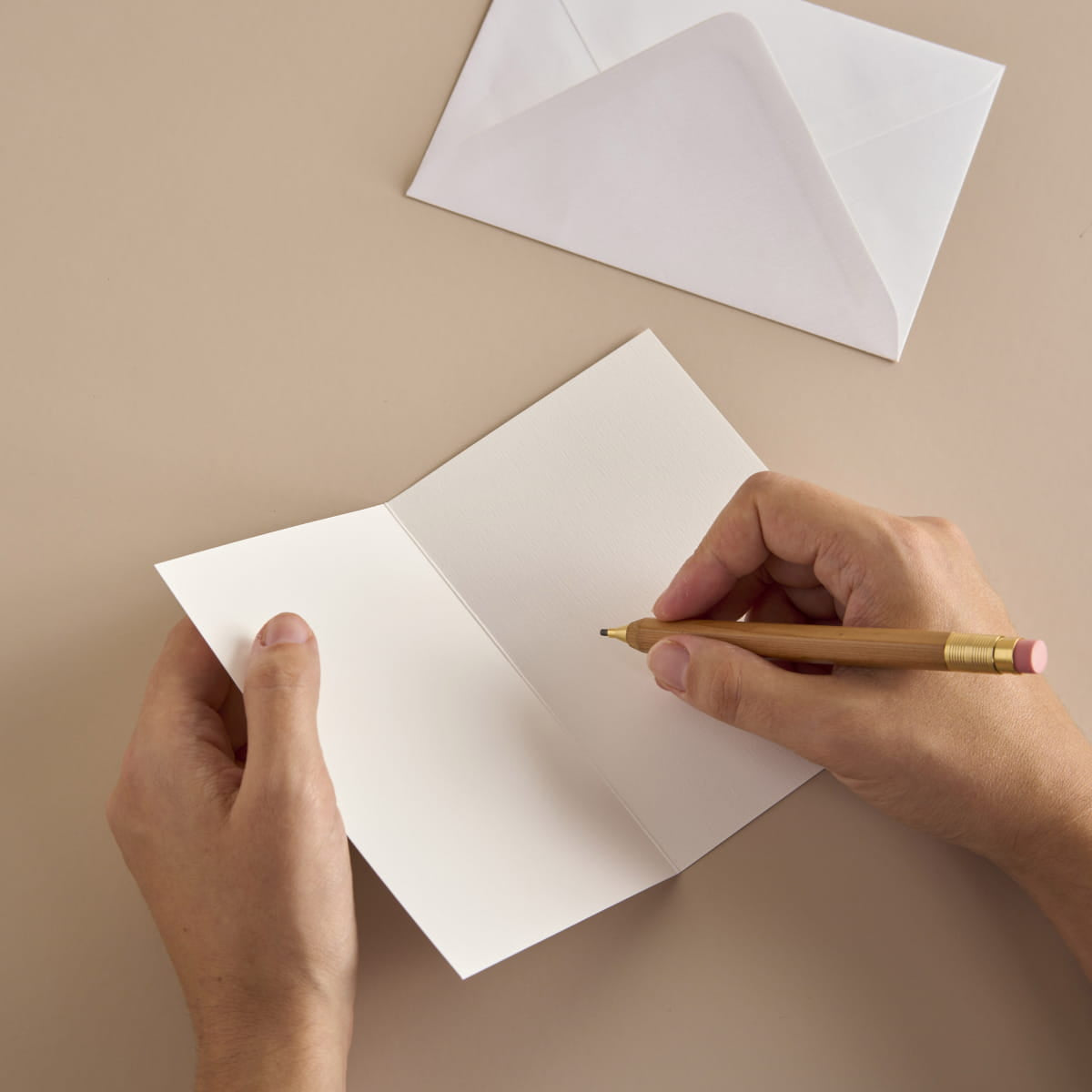 Carte double avec enveloppe - Dans les nuages