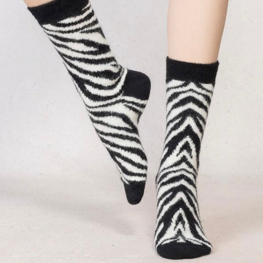 Chaussettes Laine d’Alpaga zèbre T36/40