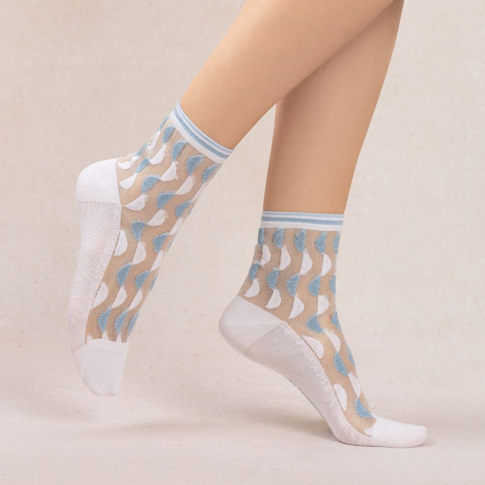 Chaussettes transparentes géometriques T36/38 / T39/41