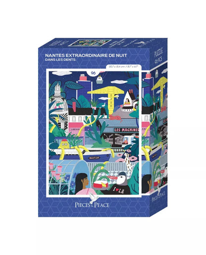 Mini Puzzle Nantes extraordinaire de nuit 96 pièces