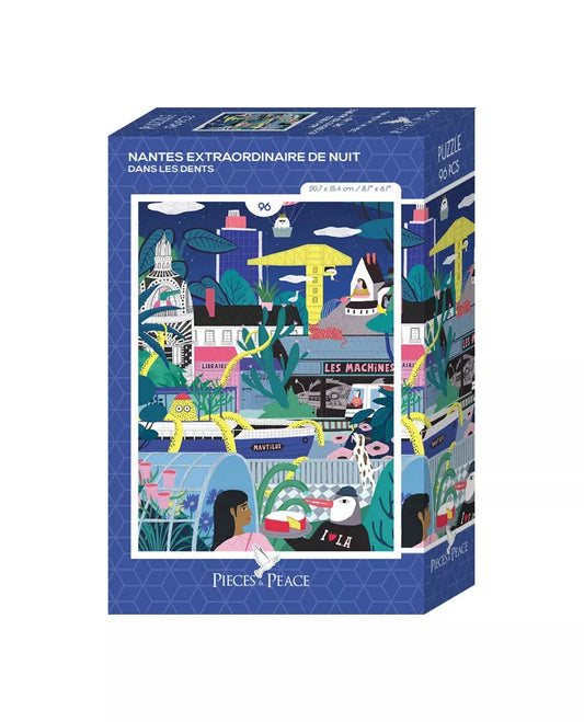 Mini Puzzle Nantes extraordinaire de nuit 96 pièces