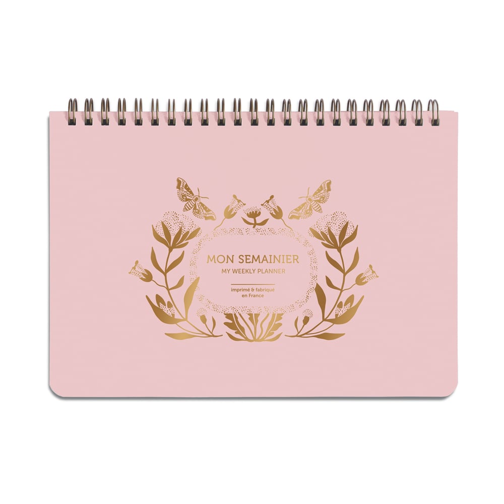 Semainier coton rose