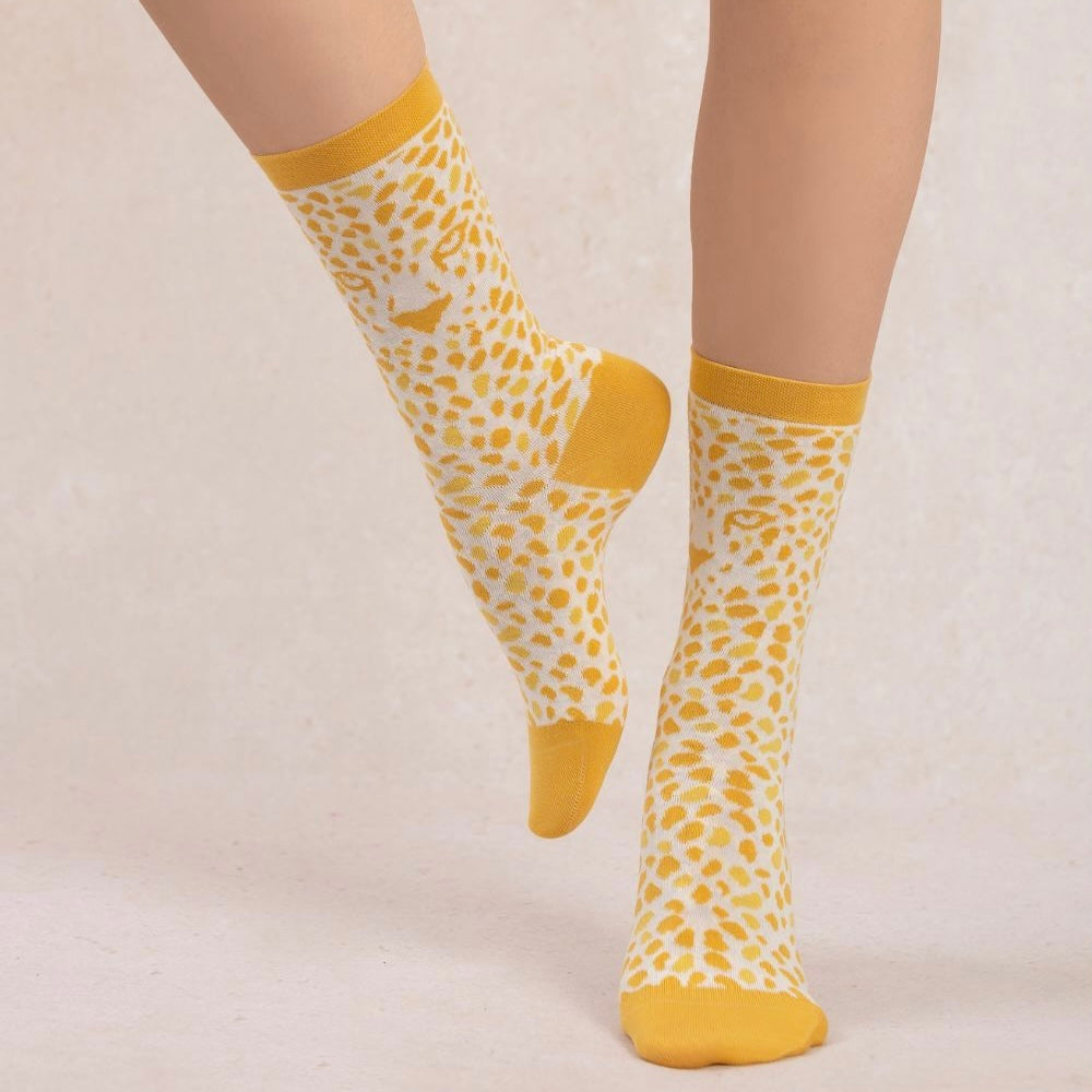 Chaussettes Léopard jaune T36/40
