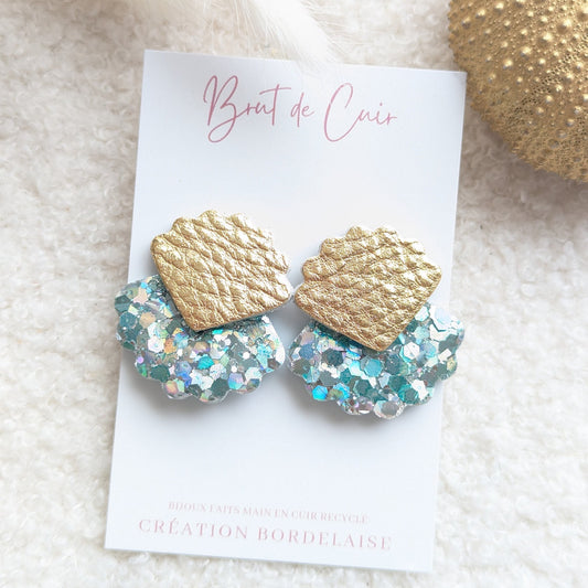 Boucles d'oreilles Arielle bleu