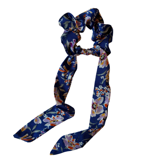 Chouchou ruban royal bleu