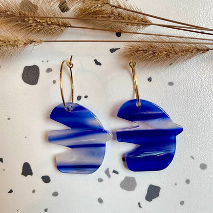 Boucles d’oreilles Paulette bleu