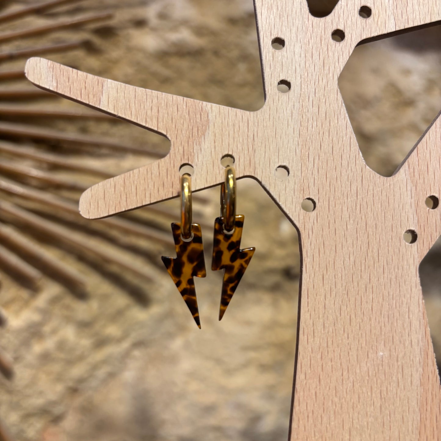 Boucles d’oreilles Éclairs moucheté Léo