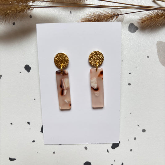 Boucles d’oreilles Charlie beiges