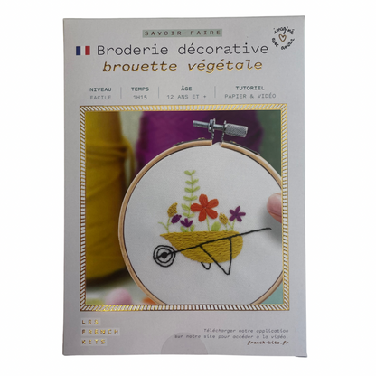 Kit de broderie brouette végétale