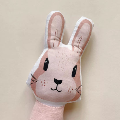 Hochet Lapin Rose Blush