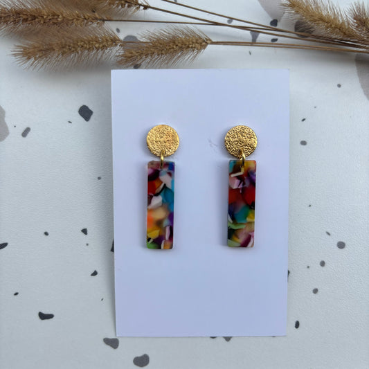 Boucles d’oreilles Charlie multicolore