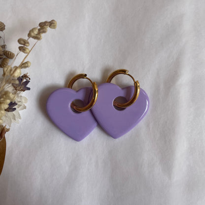 Boucles d’oreilles Rosa violet