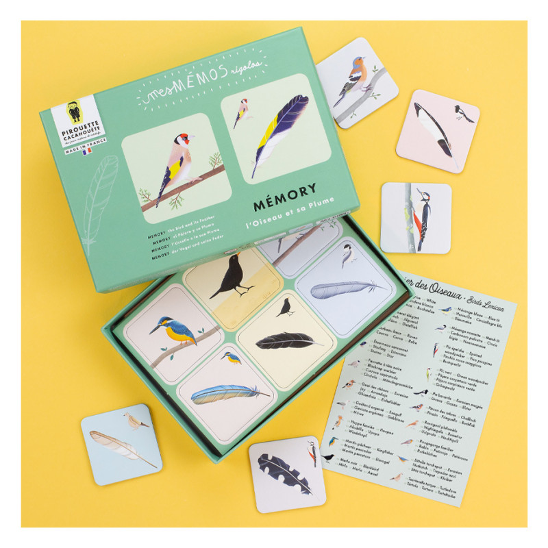 Jeu mémo L’oiseau et sa plume