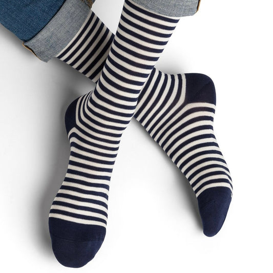 Chaussettes marinière encre T39/42