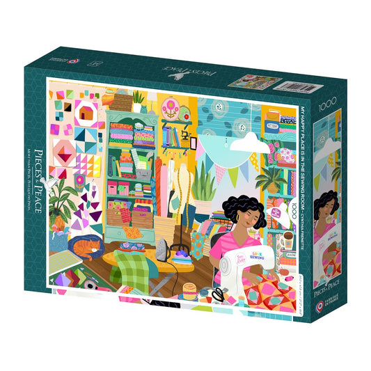 Puzzle My happy place is in the sewing room 1000 pièces