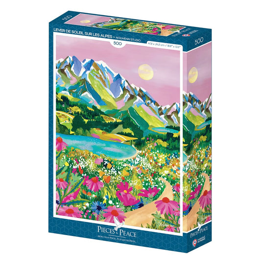 Puzzle Lever de soleil dans les alpes 500 pièces