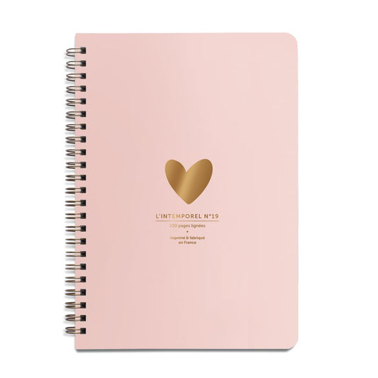 Carnet Intemporel Coeur rose