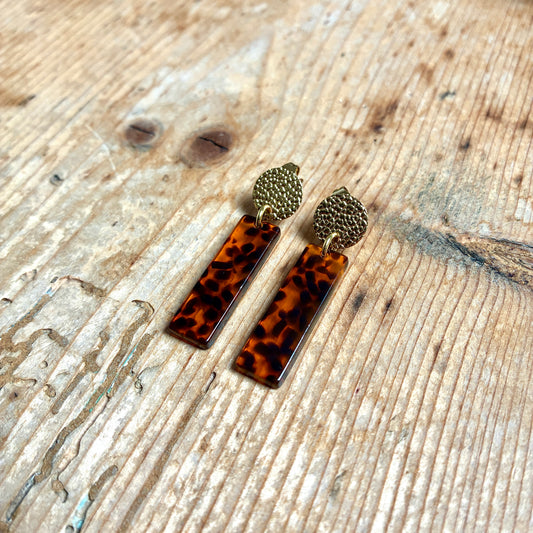 Boucles d’oreilles Charlie léopard moucheté