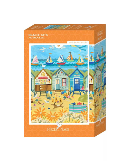 Mini Puzzle Beach huts 96 pièces