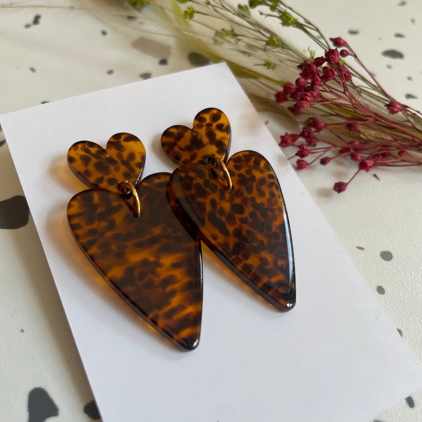 Boucles d’oreilles Céleste moucheté