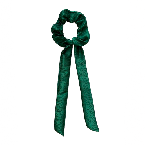 Chouchou ruban vert