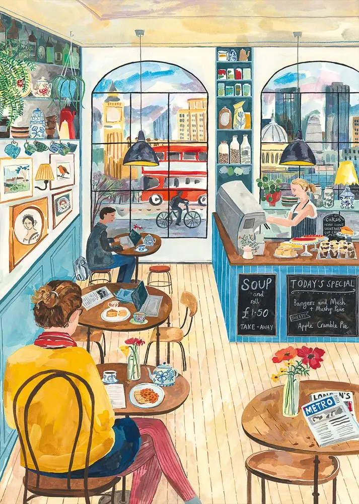 Puzzle London café 1000 pièces