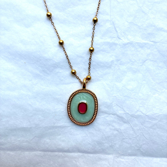 Collier Cyclope bleu clair