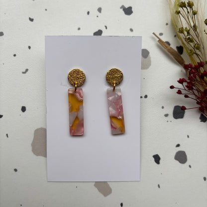 Boucles d’oreilles Charlie rose miel