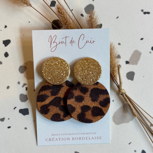 Boucles d'oreilles Louna léopard