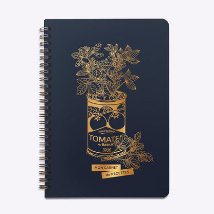 Carnet de Recettes Jolie conserve bleu marine